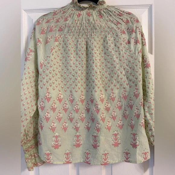 Cleobella Pastel Floral Ruffle Blouse - Picture 8 of 8